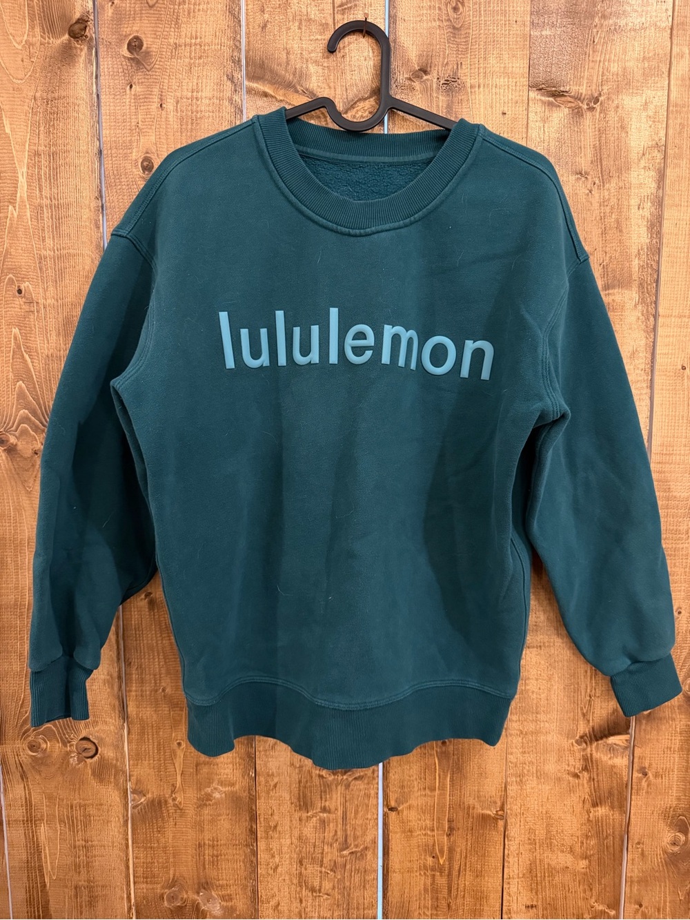 lululemon athletica Womens Crewneck Sweatshirt in Deep Green